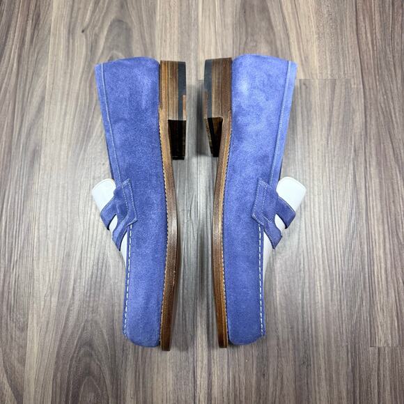 NIB J.M. Weston 180 Blue & White Penny Loafers Size 9US / 8UK main image 6